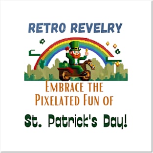 Retro Revelry: Embrace the Pixelated Fun of St. Patrick's Day! Posters and Art